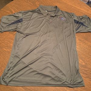 Tennessee Titans NFL Team Apparel Short Sleeve Collared Gray Polo Men's 4XLT